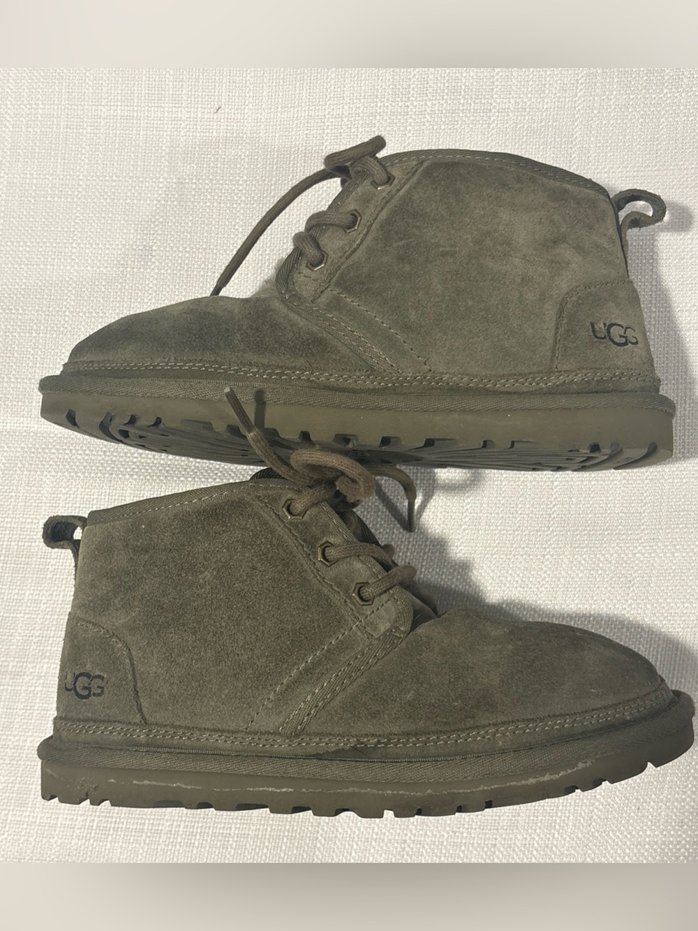 UGG Women's Suede Ankle Booties — Olive Green